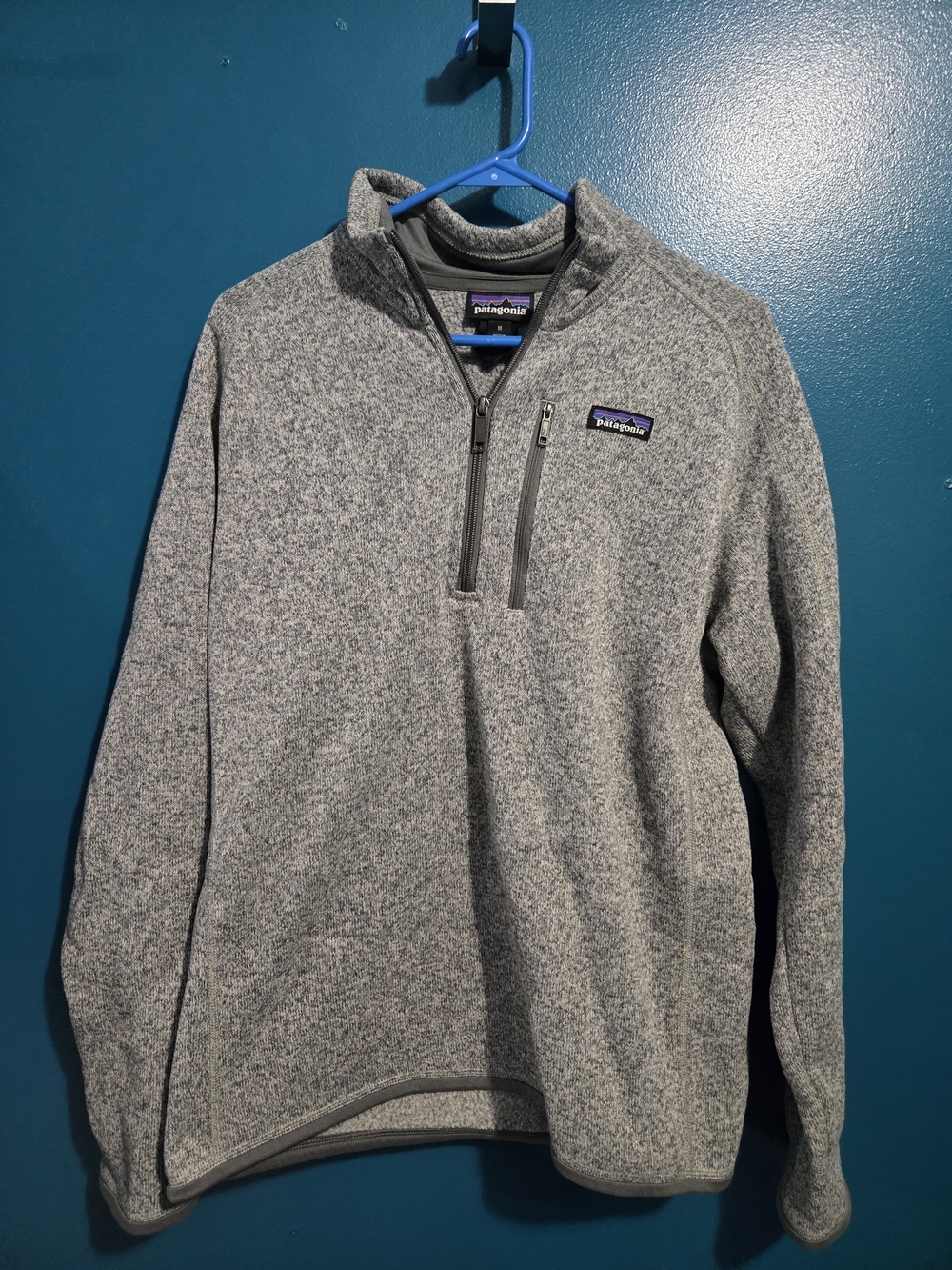 Patagonia Men's Gray Heather Quarter-Zip Pullover Fleece